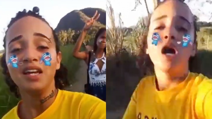 Jovem que se achava a maior ‘blindada’ de todas vai procurar briga e acaba passando vergonha; veja vídeo