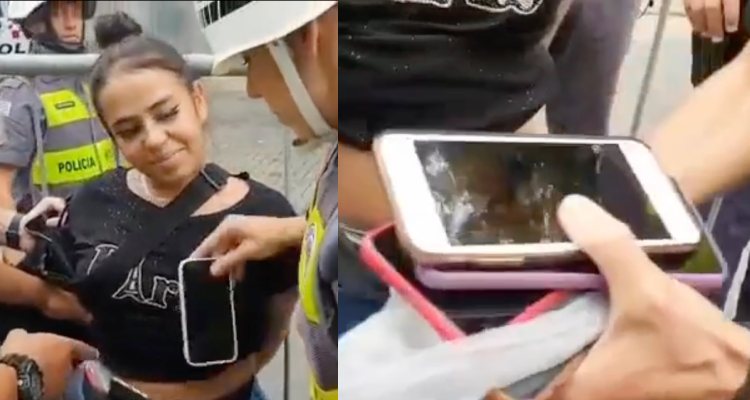 Blindada debocha após ser pega com 13 celulares roubados em bloco de Carnaval: "tá me oprimindo"; veja vídeo