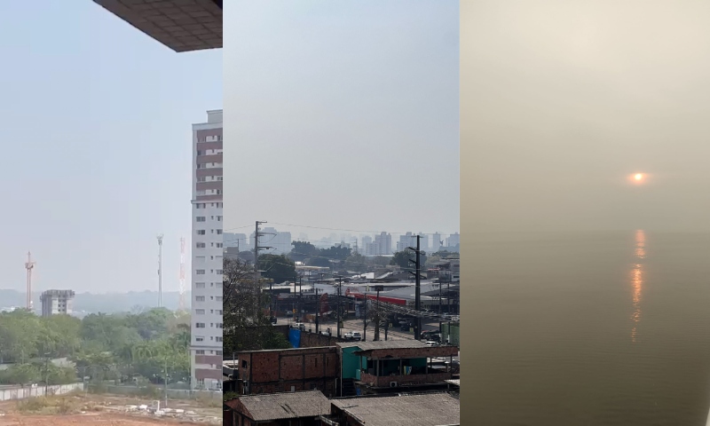 Fumaça tóxica de incêndios florestais volta cobrir a cidade de Manaus; veja vídeo