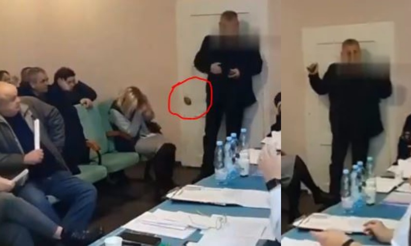 URGENTE: deputado da Ucrânia det0na gr4nadas durante reunião com políticos; veja vídeo