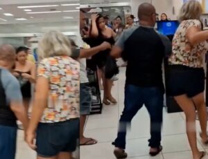 Pohad4l na C&A do Centro de Manaus: "Não venha tocar no meu marido", diz blindada; veja vídeo