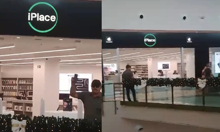 TRETA: cliente faz barraco após comprar iphone 15 com defeito na Iplace do Manauara; veja
