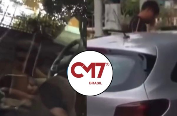 ‘Renc renc’: corinthiano é flagrado rebaixando amigo dentro de carro no Centro de Manaus; veja vídeo