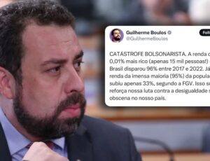 Boulos apaga postagem após citar aumento de renda dos mais pobres na gestão de Bolsonaro
