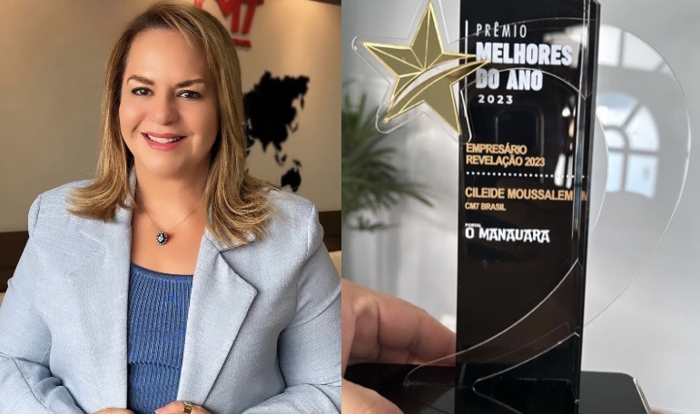 CEO do Portal e TV CM7 Brasil, Cileide Moussallem, recebe prêmio de ‘Empresária Revelação 2023’