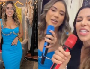 Primeira-dama Taiana Lima solta a voz em festa realizada em butique de blogueira