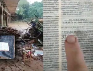 'Mensagem de Deus': homem acha Bíblia aberta durante resgate no RS: 'passagem de Jó'