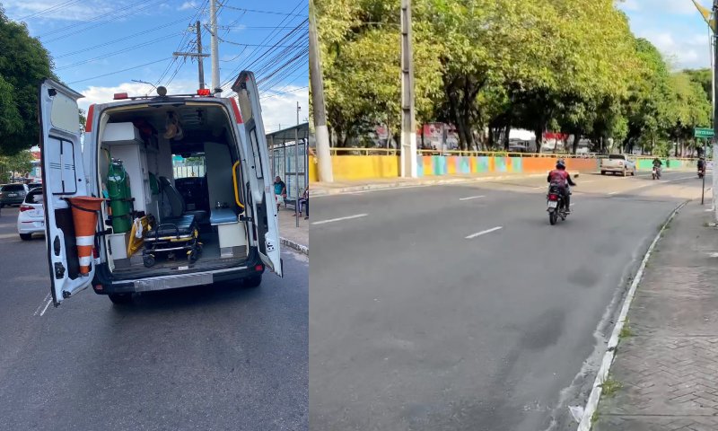 Homem é atropelado na Compensa e fica esperando socorro de ambulância por quase 2h