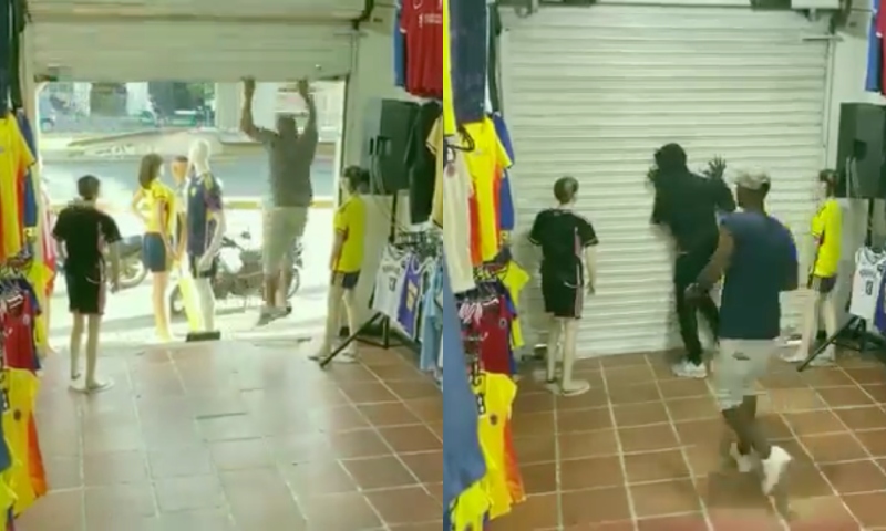 Empresário tranca bandidos dentro de loja durante assalto; veja vídeo