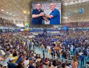 Eleições 2024: Convenção de Roberto Cidade e Coronel Menezes lota arena Amadeu Teixeira; veja vídeos