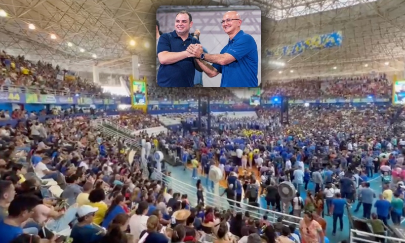 Eleições 2024: Convenção de Roberto Cidade e Coronel Menezes lota arena Amadeu Teixeira; veja vídeos