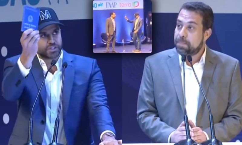 Pablo Marçal "exorciza" comunista Guilherme Boulos mostrando Carteira de Trabalho; veja vídeo