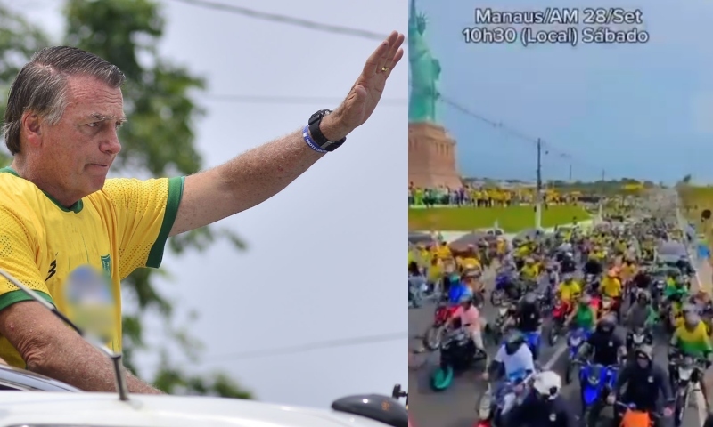 Bolsonaro arrasta multidões, lota comício e faz provocação contra Lula em Manaus; veja vídeo