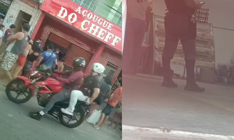 Urgente: homem é baleado dentro de açougue no Educandos; veja vídeo