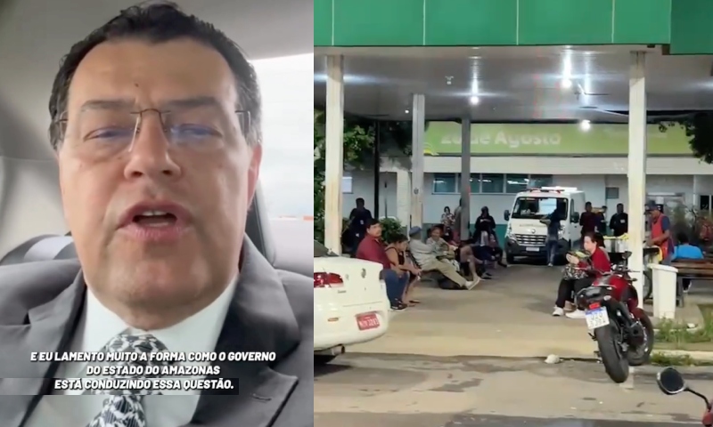 "O Governo está errado, a Secretaria de Saúde está errada, o governador está errado", diz senador Eduardo Braga sobre crise no HPS 28 de Agosto; veja vídeo