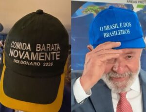 Guerra dos Bonés: oposição provoca Lula com a frase "Comida Barata Novamente, Bolsonaro 2026"; veja vídeo