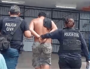 Homem é preso em Manaus após invadir o trabalho da ex-mulher e prometer que iria matá-la; veja vídeo