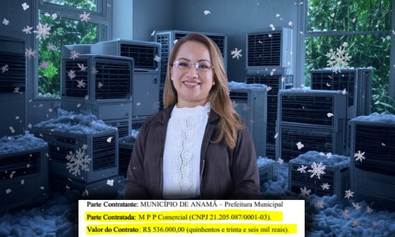 Prefeita Katia Ribeiro autoriza dispensa de licitação de mais de meio milhão para compra emergencial de ar-condicionado em Anamã
