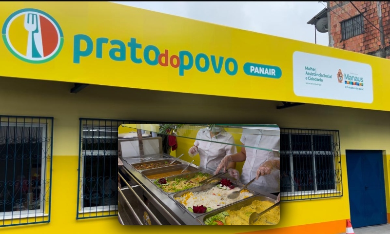 Prefeitura de Manaus inaugura 12ª unidade do 'Prato do Povo' na feira da Panair; veja vídeo