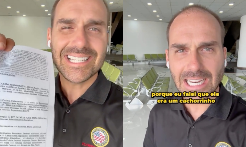 Eduardo Bolsonaro é intimado pela PF após xingar delegado e Ministro Alexandre de Moraes; veja vídeo