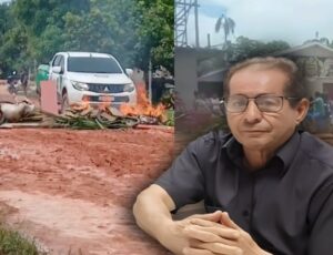 Cansados de viver na lama, moradores da Carauari fazem protesto contra o prefeito Airton Siqueira