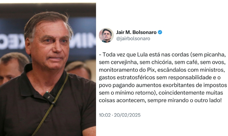 Bolsonaro sinaliza que Lula está tentando desviar a atenção dos escândalos do Governo Federal usando a PGR