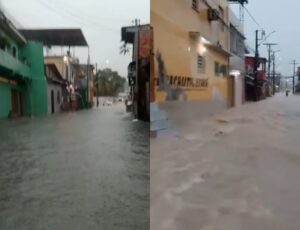 Comunidade da Sharp e Armando Mendes voltam a sofrer com alagamentos após forte temporal; veja vídeos