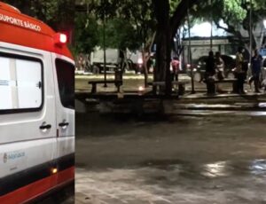 Homem esfaqueia mulher no centro de Manaus e foge; veja