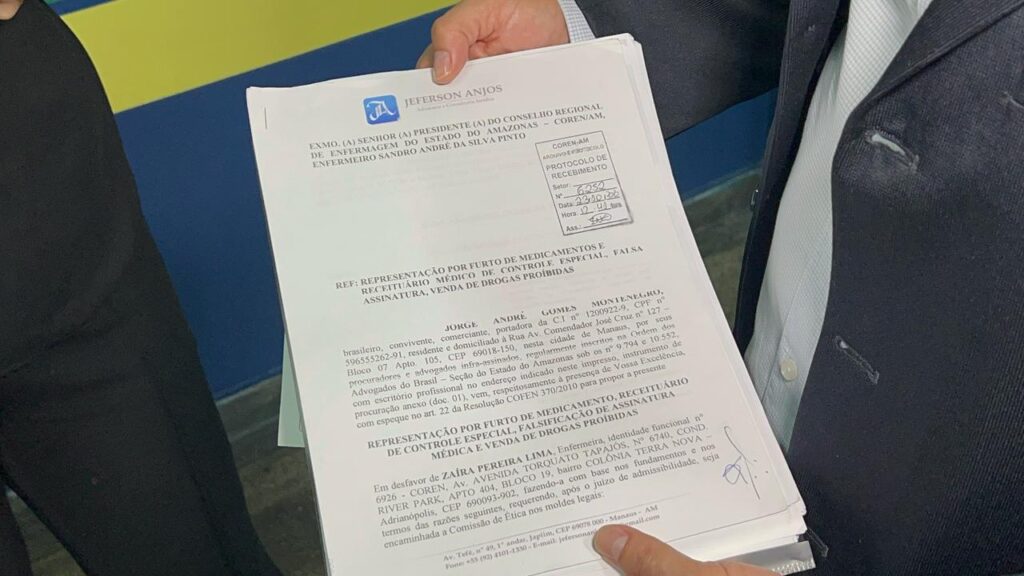 Enfermeira é acusada de desviar remédios e falsificar assinaturas de médicos em Manaus 1 WhatsApp Image 2025 03 23 at 21.31.53