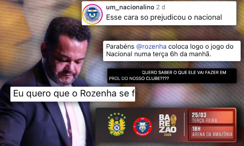 Torcedores do Nacional detonam Rozenha na vice-presidência da CBF: "já entrou prejudicando o time"; veja