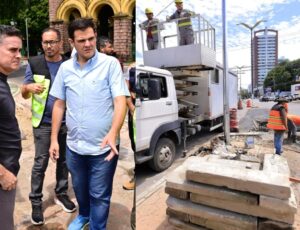 Prefeito David Almeida fiscaliza obras viárias para melhorar fluidez e segurança no trânsito em Manaus