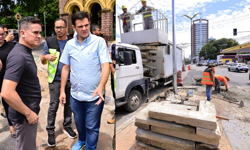 Prefeito David Almeida fiscaliza obras viárias para melhorar fluidez e segurança no trânsito em Manaus