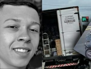 Motociclista em alta velocidade morre após atingir caminhão estacionado; veja vídeo