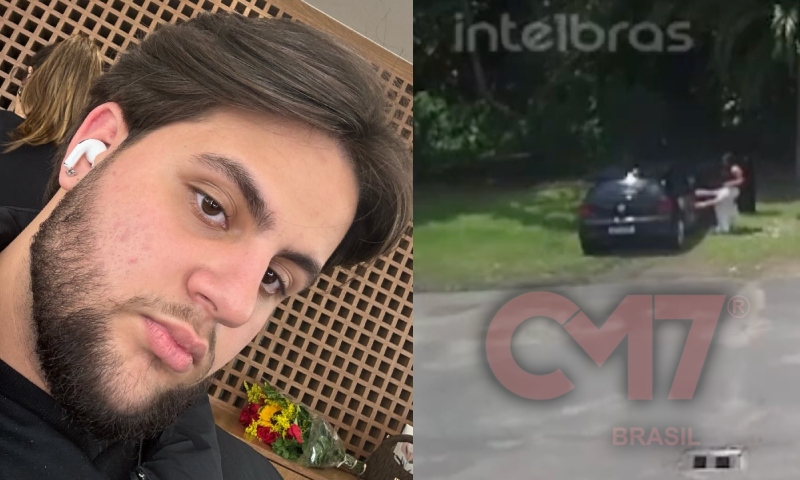 Veja momento em que Rafael Sabbá tenta sequestrar ex-namorada e espanca jovem em estacionamento no Vieiralves; vídeo