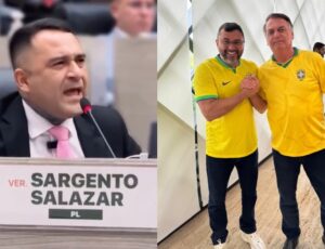 Salazar fica com ciúmes de Wilson Lima ao lado de Bolsonaro: "Se ele for pro PL, eu saio"; veja vídeo