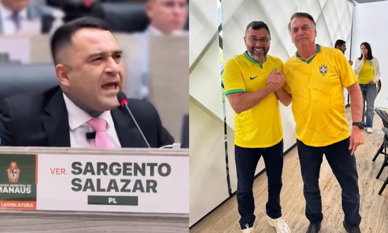 Salazar fica com ciúmes de Wilson Lima ao lado de Bolsonaro: "Se ele for pro PL, eu saio"; veja vídeo