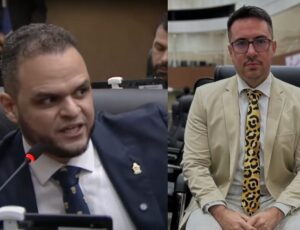 Aldenor diz que só não agride Rodrigo Guedes porque vereador está usando gravata de onça: 'Não maltrato animais'; veja vídeo