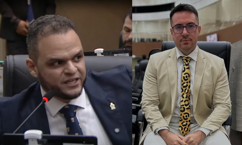 Aldenor diz que só não agride Rodrigo Guedes porque vereador está usando gravata de onça: 'Não maltrato animais'; veja vídeo