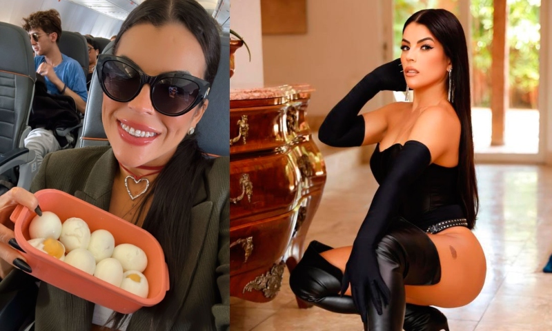 Miss Bumbum diz ter sofrido preconceito de passageira por causa de marmita fitness: "Ela fez uma cara de nojo"