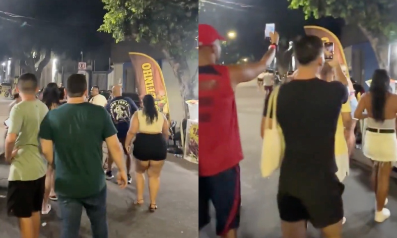‘Boazudas’ saem no soco por causa de macho no Centro de Manaus; veja vídeo