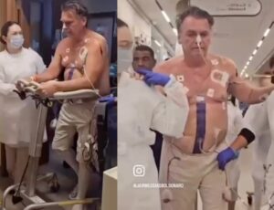 Bolsonaro caminha ao lado de médicos após cirurgia: "Sem desistir! Vamos adiante, Brasil"; veja vídeo