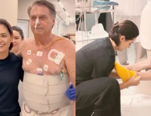 "Minha esposa": Bolsonaro posta vídeo agradecendo a Michelle por amor e carinho em um momento tão difícil; veja vídeo