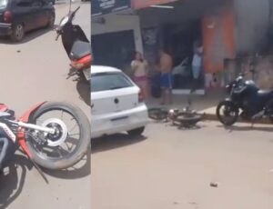 Urgente: dois homens ficam gravemente feridos após acidente de moto em Iranduba; veja vídeo