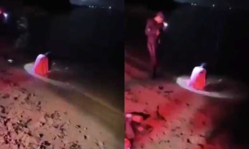 "Tu é doido é, tá amarrado": policiais encontram "Samara de Manaus" de madrugada na praia da Ponta Negra; veja