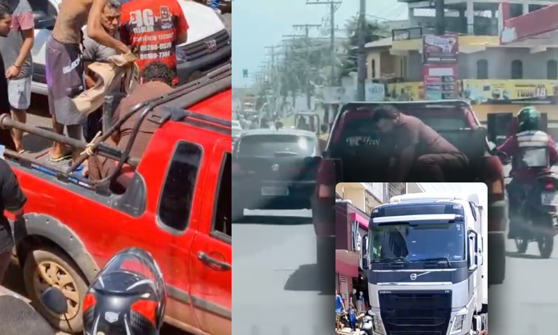 Sem ambulâncias em Manacapuru, homem atropel4do por carreta é levado ao hospital em carro de frete; veja vídeo