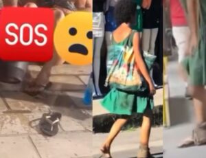 Moradores do Centro de Manaus se mobilizam e ajudam a dar banho na famosa "Mulher do Pé Podr3"; veja vídeo