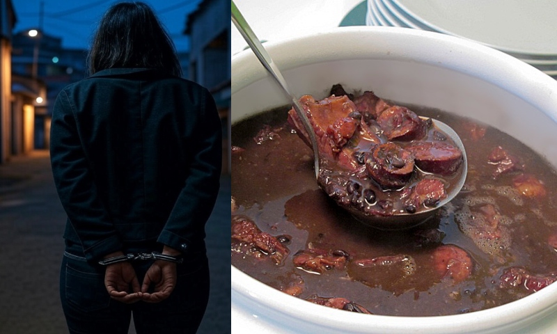 Mulher canibal fez feijoada com a "linguiça" do marido, diz Polícia