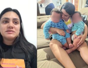 Mãe de bebês gêmeos chora e diz que está sendo impedida de ver os filhos em Tefé: "Eu estou desesperada"; veja vídeo