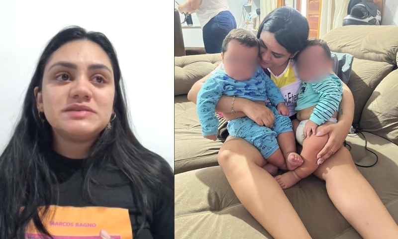 Mãe de bebês gêmeos chora e diz que está sendo impedida de ver os filhos em Tefé: "Eu estou desesperada"; veja vídeo