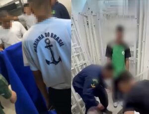 "Quartel da Brotheragem": recruta da Marinha leva mordida nas nádegas durante trote; veja vídeo